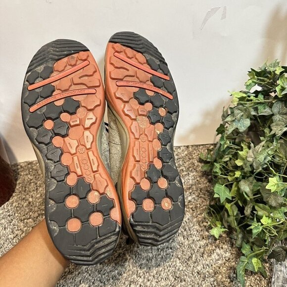 Ecco Men's Athletic Shoes in Brown and Orange - Picture 4 of 9